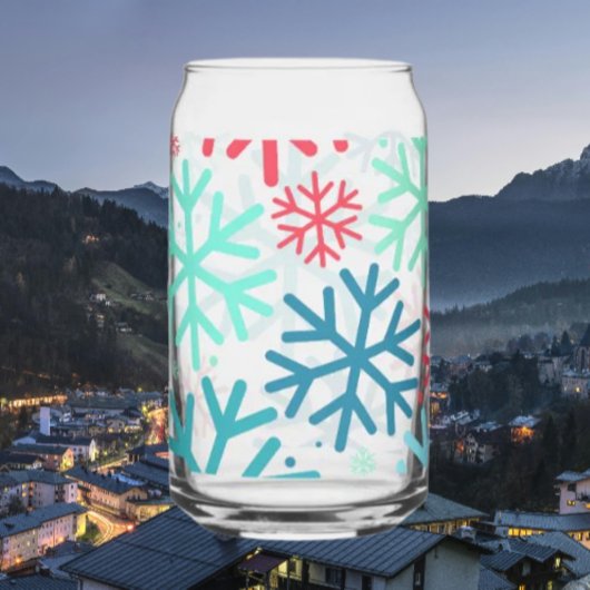 Schneefall kann Glass Dosenglas