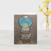 Schneefall Karte (Gelbe Blume)