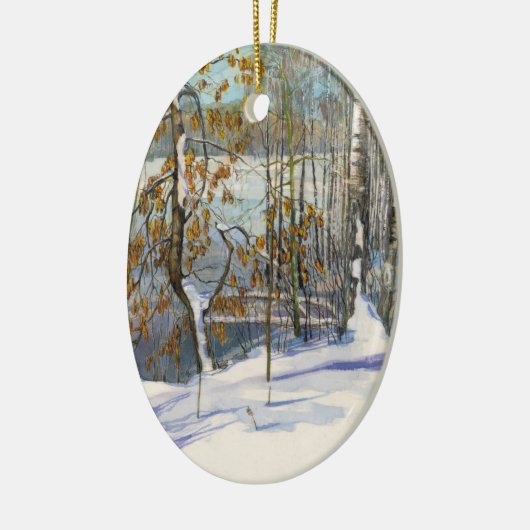 Schneefall Keramik Ornament (Links)