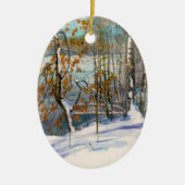 Schneefall Keramik Ornament (Vorne)