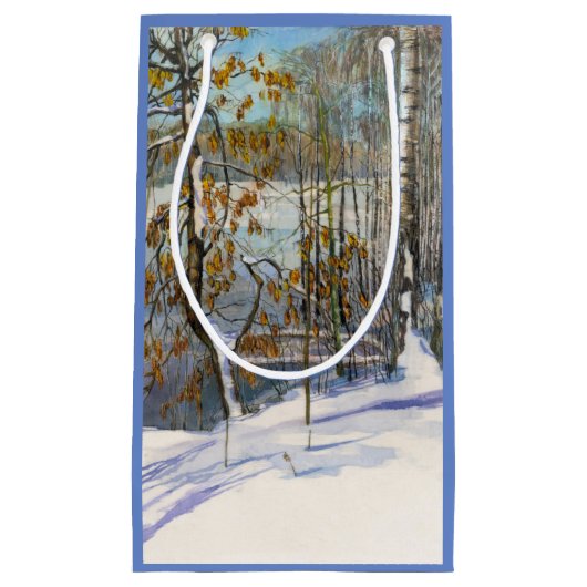 Schneefall Kleine Geschenktüte (Vorderseite)