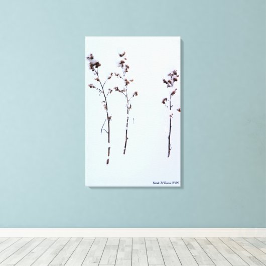 Schneefall Leinwanddruck (Insitu (Holzboden))