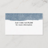 Schneefall - Lieferwagen-LKW-Schneeabbau Visitenkarte (Rückseite)