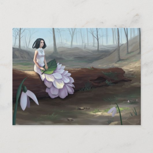 Schneefall Postkarte (Vorderseite)