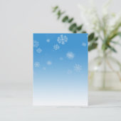 Schneefall Postkarte (Stehend Vorderseite)