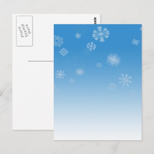 Schneefall Postkarte (Vorne/Hinten)