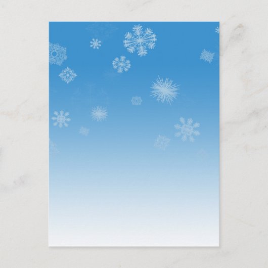 Schneefall Postkarte (Vorderseite)