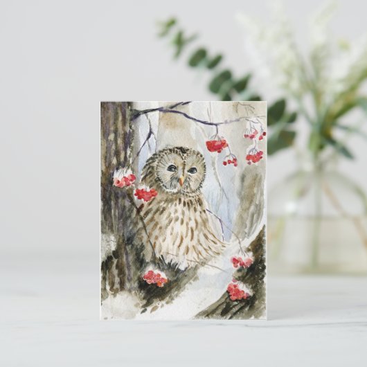 Schneefall Postkarte (Stehend Vorderseite)