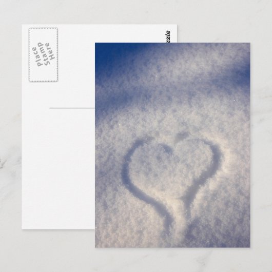 Schneefall Postkarte (Vorne/Hinten)