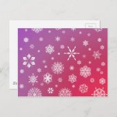 Schneefall Postkarte (Vorne/Hinten)