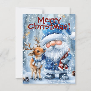 Schneefall & Scarlet Threads Postkarte