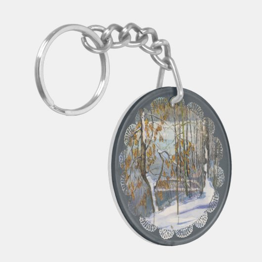 Schneefall Schlüsselanhänger (Vorderseite links)