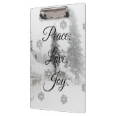 Schneefall Schneeflocken Schwarz-weiße Skizze Weih Klemmbrett (Links)