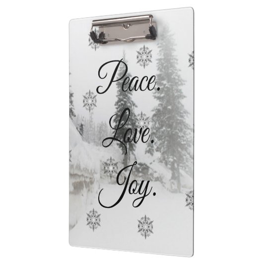 Schneefall Schneeflocken Schwarz-weiße Skizze Weih Klemmbrett (Links)