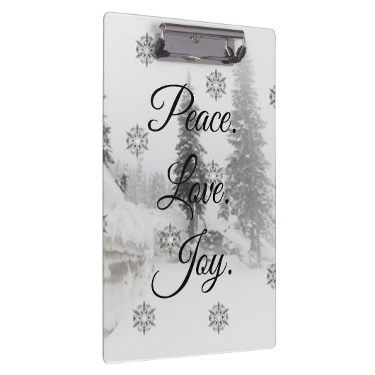 Schneefall Schneeflocken Schwarz-weiße Skizze Weih Klemmbrett (Rechts)