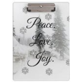 Schneefall Schneeflocken Schwarz-weiße Skizze Weih Klemmbrett (Vorderseite)