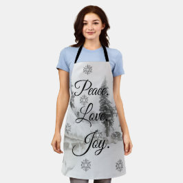 Schneefall Schneeflocken Schwarz-weiße Skizze Weih Schürze