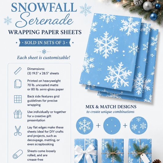 Schneefall Serenade Geschenkpapier Set