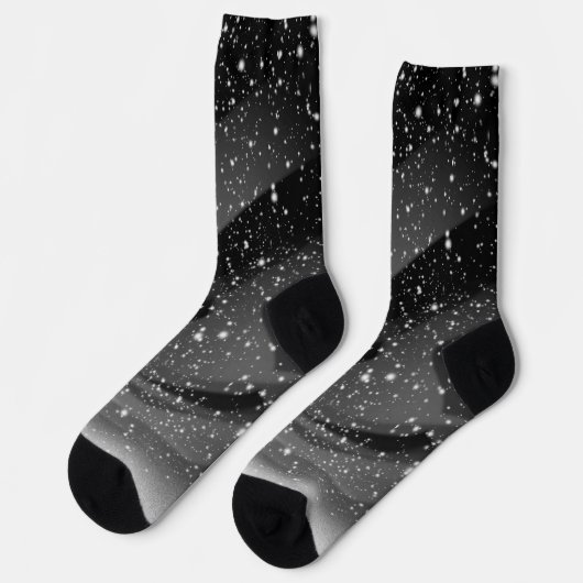 Schneefall Socken (Linkes Detail)