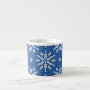 Schneefall Strick Espressotasse