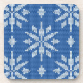 Schneefall Strick Getränkeuntersetzer (Vorderseite)