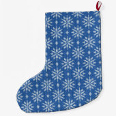 Schneefall Strick Großer Weihnachtsstrumpf (Rückseite)