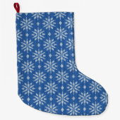 Schneefall Strick Großer Weihnachtsstrumpf (Vorderseite)
