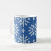Schneefall Strick Kaffeetasse (Vorderseite Links)