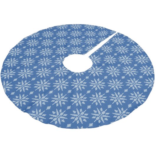 Schneefall Strick Polyester Weihnachtsbaumdecke (Schrägansicht)