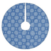 Schneefall Strick Polyester Weihnachtsbaumdecke (Vorderseite)
