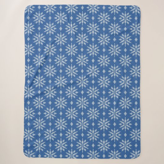 Schneefall Strick Sherpadecke (Vorderseite)