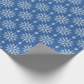 Schneefall Strickmuster Geschenkpapier (Ecke)