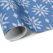 Schneefall Strickmuster Geschenkpapier (Rolleneckpunkt)