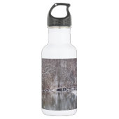 Schneefall über den Fluss Stainless Steel Water B Edelstahlflasche (Vorderseite)