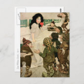 "Schneefall und die sieben kleinen Männer" Postkarte (Vorne/Hinten)