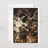 Schneefall und die Zwerge Postkarte (Vorne/Hinten)