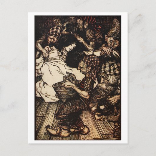 Schneefall und die Zwerge Postkarte (Vorderseite)