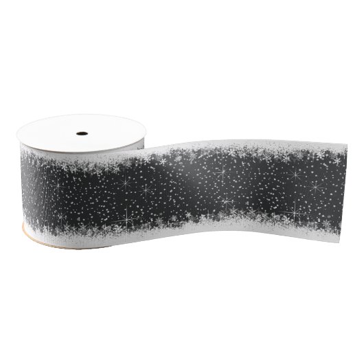 Schneefall und Schneebräder Weihnachts-ID728 Ripsband (Spule)