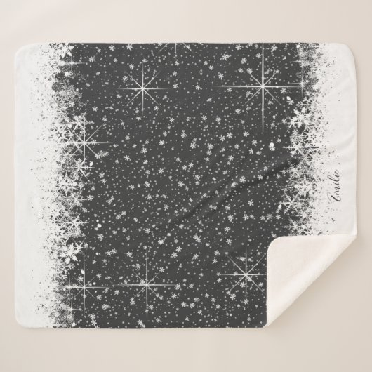 Schneefall und Schneebrenzen Weihnachten-ID591 Sherpadecke (Vorderseite (Horizontal))