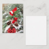 Schneefall und Vogelbudget Mini Weihnachten Mitteilungskarte (Vorne/Hinten)