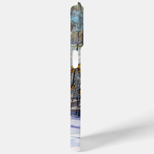 Schneefall Wasserfarbenmalerei Case-Mate iPhone Hülle (Rückseite / Rechts)