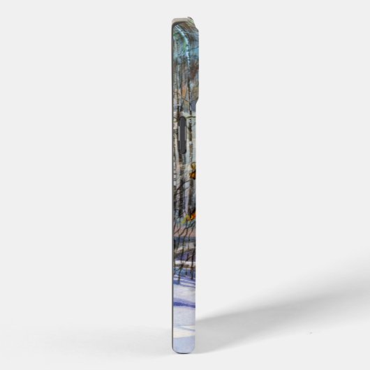 Schneefall Wasserfarbenmalerei Case-Mate iPhone Hülle (Rückseite / Rechts)