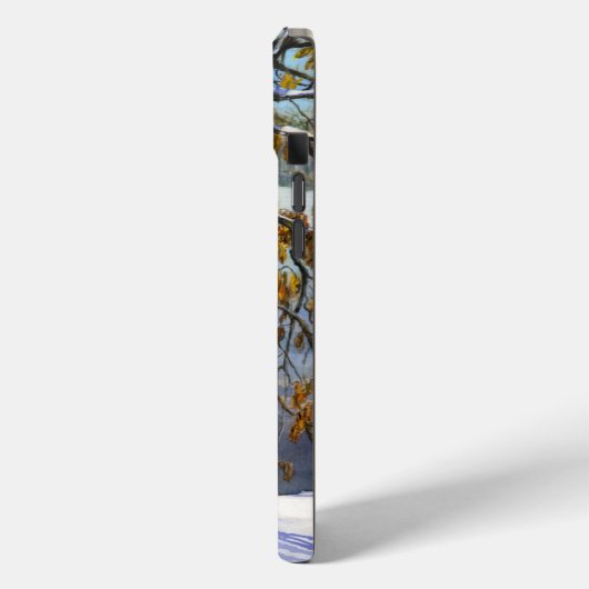 Schneefall Wasserfarbenmalerei Case-Mate iPhone Hülle (Rückseite / Links)