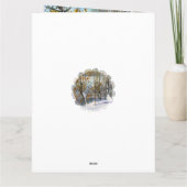 Schneefall Wasserfarbenmalerei Dankeskarte (Rückseite)