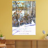 Schneefall Wasserfarbenmalerei Leinwanddruck (Insitu (Wohnzimmer))