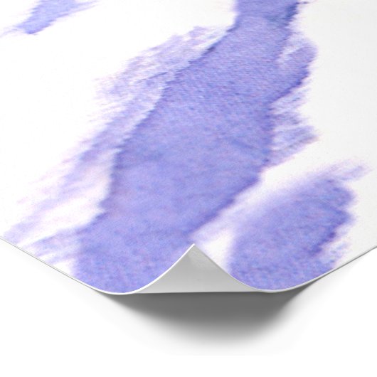 Schneefall Wasserfarbenmalerei Poster (Ecke)