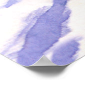 Schneefall Wasserfarbenmalerei Poster (Ecke)