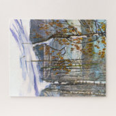 Schneefall Wasserfarbenmalerei Puzzle (Horizontal)