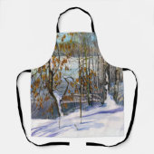 Schneefall Wasserfarbenmalerei Schürze (Vorderseite)