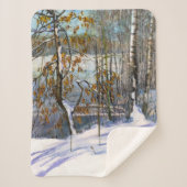 Schneefall Wasserfarbenmalerei Sherpadecke (Vorderseite)